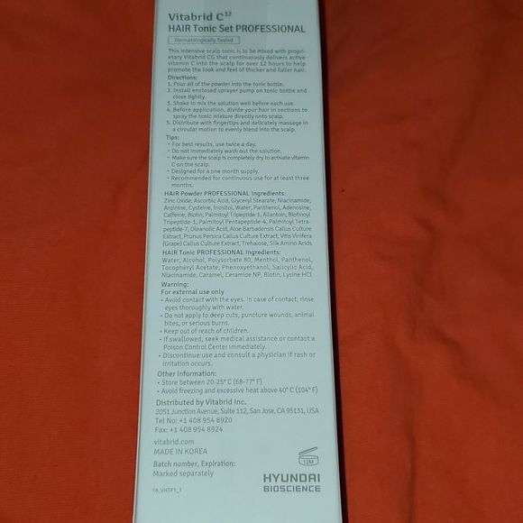 NEW VITABRID C12 Hair Tonic & Powder Set Professional FULL SIZE - Picture 6 of 10